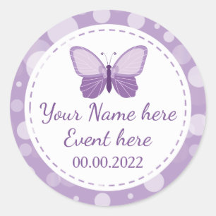 Labels van Stickers van Baby shower van vlinder