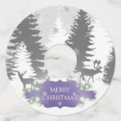 Labels van winterwonderland - Paars (Voorkant)