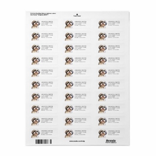 Labels verzendadres Tzu Return (Full Sheet)