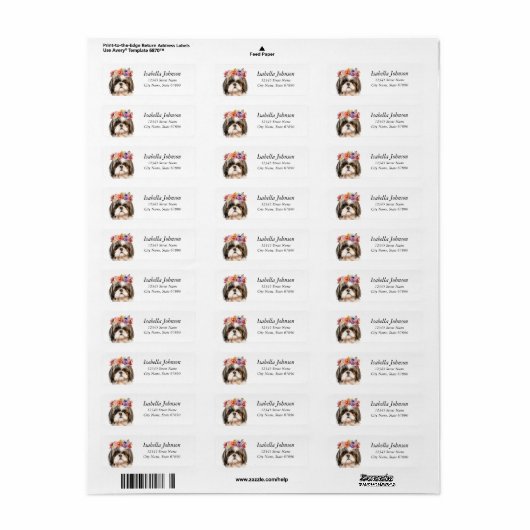 Labels verzendadres Tzu Return (Full Sheet)