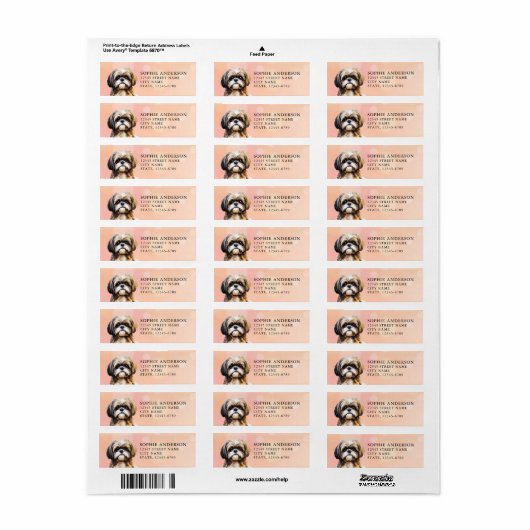 Labels verzendadres Tzu Return (Full Sheet)