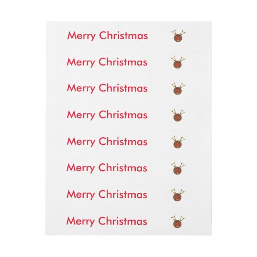 labels voor Cyber-kerstrendieren Omwikkelbaar Adreslabel (Vel)