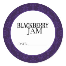 Labels voor deksels voor het inmaken van bramenjam