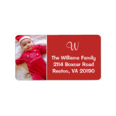 Labels voor fotomonogram - Rood (Voorkant)