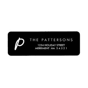 Labels voor het retouradres van de Monogram-famili