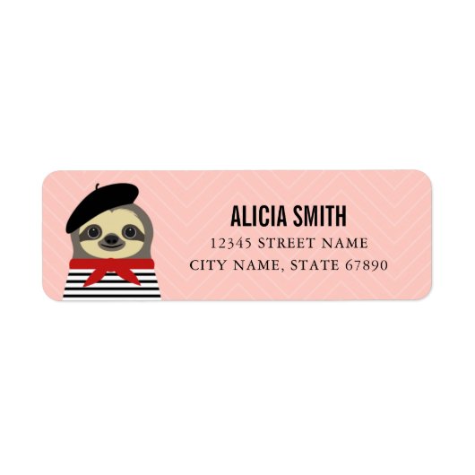 Labels voor het retouradres van de sleuf (Voorkant)