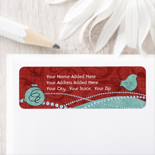 Labels voor het rode en blauwe vogelretour-adres (Insitu)