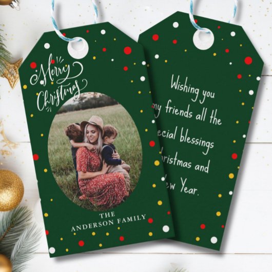 Labels voor kerstcadeaufoto's cadeaulabel