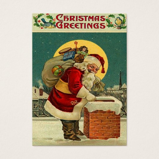 Labels voor kerstcadeautjes in de zin visitekaartje (Voorkant)