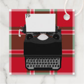 Labels voor kerstcadeautjes voor schrijfmachines (Achterkant)