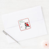 Labels voor kerstfeestdagen met lacrosse cadeaus (Envelop)