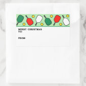 Labels voor kerstfeestdagen met Pickleball (Tas)