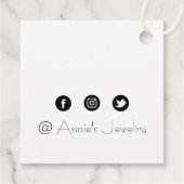 Labels voor kleine bedrijven in zwart-wit (Achterkant)