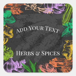 Labels voor kruiden- en specerijstickers voor tuin