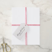labels voor Prettige feestdagen Script Cadeaus Cadeaulabel (Met Touw)