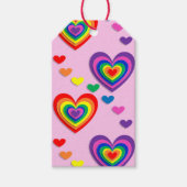 Labels voor regenboogharten cadeaulabel (Voorkant)