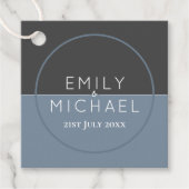 Labels voor staalblauw voormengsel/uitnodiging tot (Voorkant)