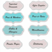 Labels voor thuisorganisatie van Workspace Kantoor (Voorkant)