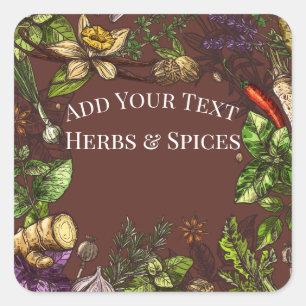 Labels voor Tuinkruiden & Specerijen Stickers