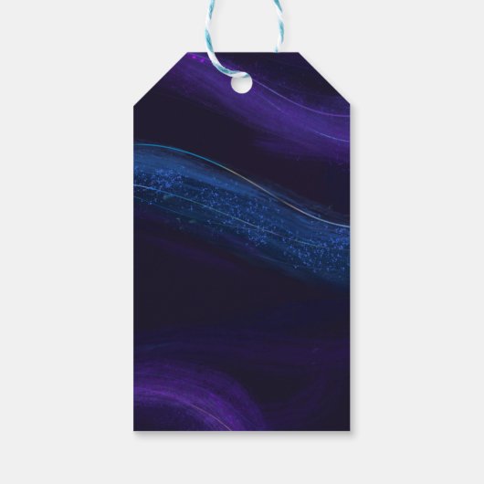 Labels voor ultraviolette ruimte cadeaulabel (Achterkant)