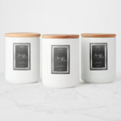 Labels voor verpakkingsmaterialen van Classy Black Voedselcontainer Etiket (Flessen)