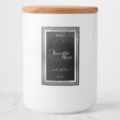 Labels voor verpakkingsmaterialen van Classy Black Voedselcontainer Etiket (Voorkant)