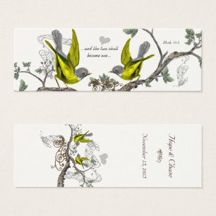 Labels voor vogelweddenschappen Mini Visitekaartjes