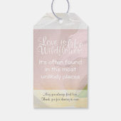 Labels voor weddenschappen met wilde bloemen cadeaulabel (Achterkant)