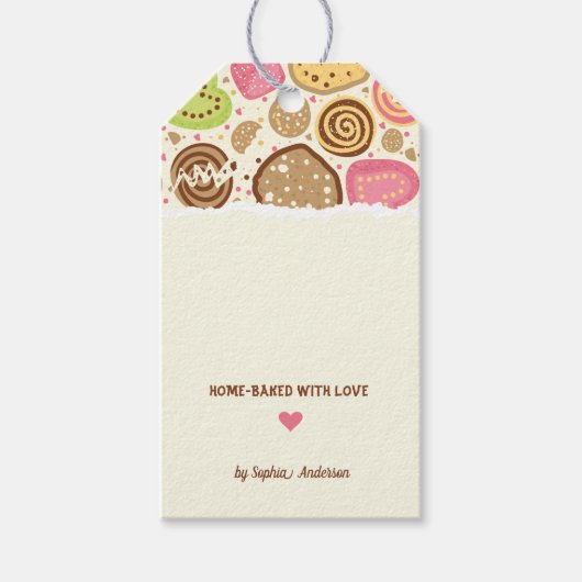 Labels voor zelfgebakken geschenken, bakken gesche cadeaulabel (Voorkant)