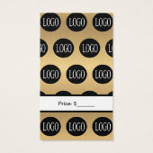 Labels voor zwarte en goudkleurige Logo Visitekaartje (Achterkant)