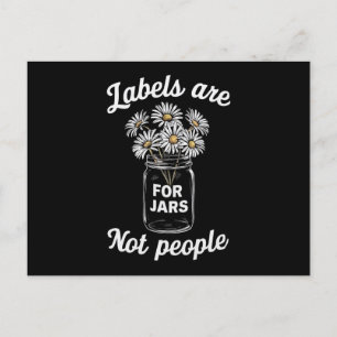 Labels Zijn Voor Potten Niet Voor Mensen Bloemen Briefkaart