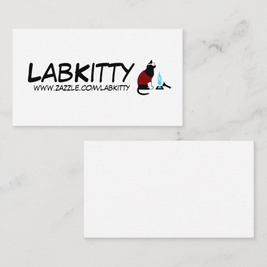LabKitty on Zazzle Informatiekaartje (Voorkant / Achterkant)