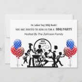 Labor Day BBQ-feest uitnodiging (Voorkant)