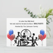 Labor Day BBQ-feest uitnodiging (Staand voorkant)