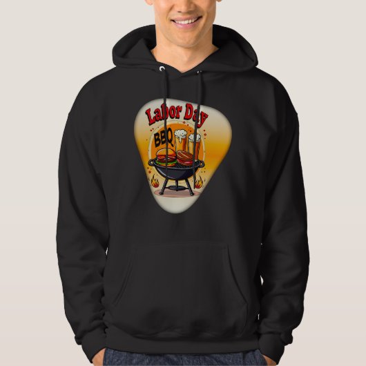 Labor Day BBQ Party Design – Grill and Burger Holi Hoodie (Voorkant)