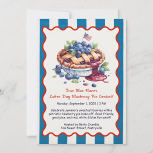 Labor Day Blueberry Pie Bakwedstrijd Uitnodiging
