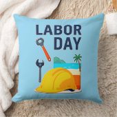 Labor Day Construction Worker Helmet Design Kussen (Deken)