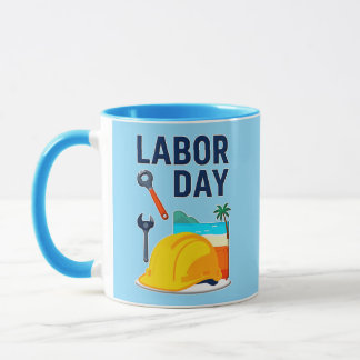 Labor Day Construction Worker Helmet Design Mok