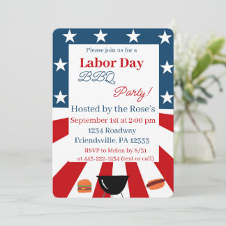 labor day invitation kaart