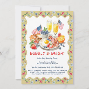 Labor Day Mimosa Brunch Uitnodiging – Patriottisch
