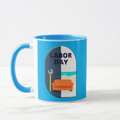 Labor Day Minimal Worker Relax Design Mok (Links)