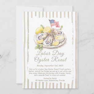 Labor Day Oyster Roast Uitnodiging Patriottische