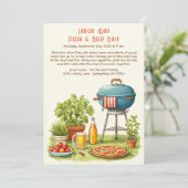 Labor Day Pizza & Bier Uitnodiging – Patriotisch   (Staand voorkant)