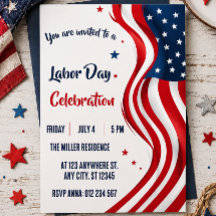Labor Day Rood Wit Blauw Amerikaanse Vlag Feest