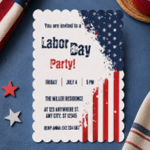 Labor Day Rood Wit Blauw USA Vlag Feest
