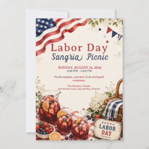 Labor Day Sangria Picknick – Patriottisch Kaart