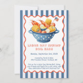 Labor Day Shrimp Boil Invitation - Patriottisch Ze Kaart (Voorkant)