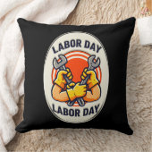 Labor Day Worker Badge Tools Design Kussen (Deken)