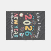 Labor Delivery 2026 New Year Welcome Committee L&a Fleece Deken (Voorkant (Horizontaal))