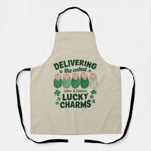 Labor & Delivery Lucky Charm-verpleegster Klavertj Schort